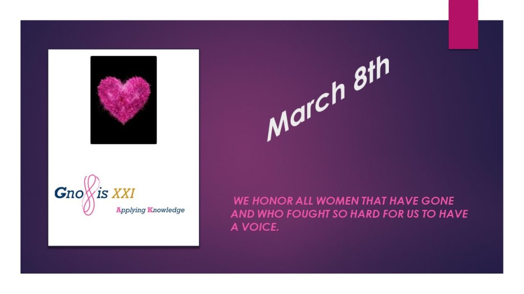 M 8th. We honor all women!